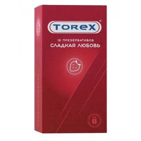 Презервативы Torex "Сладкая любовь" с ароматом клубники - 12 шт.